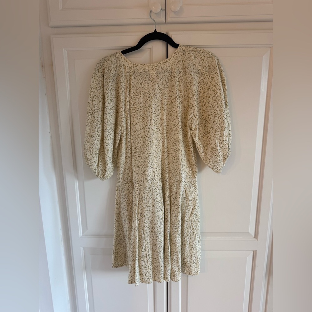 H&M Cream Floral Long Sleeve Dress - Picture 5 of 5